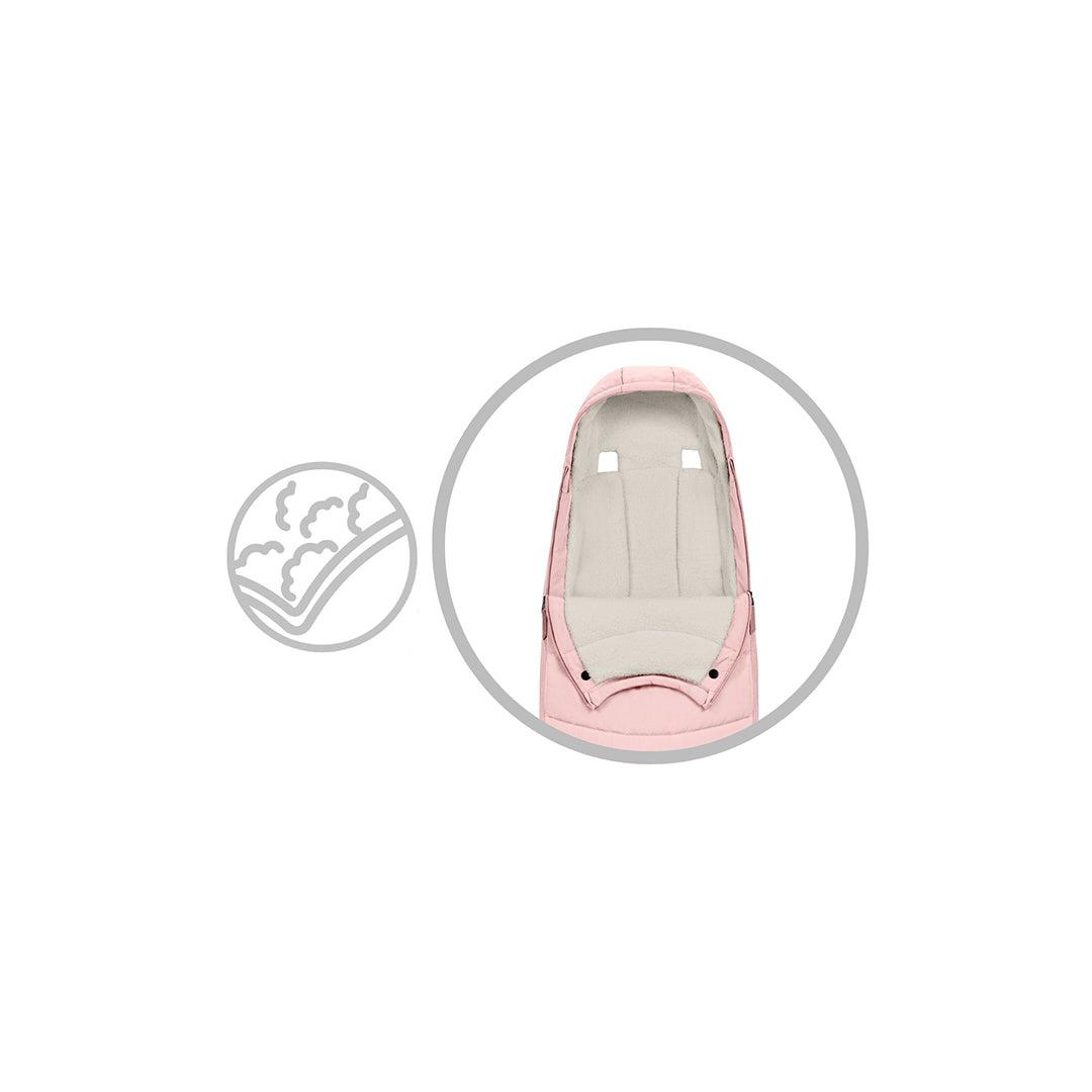 CYBEX Platinum Footmuff - Peach Pink