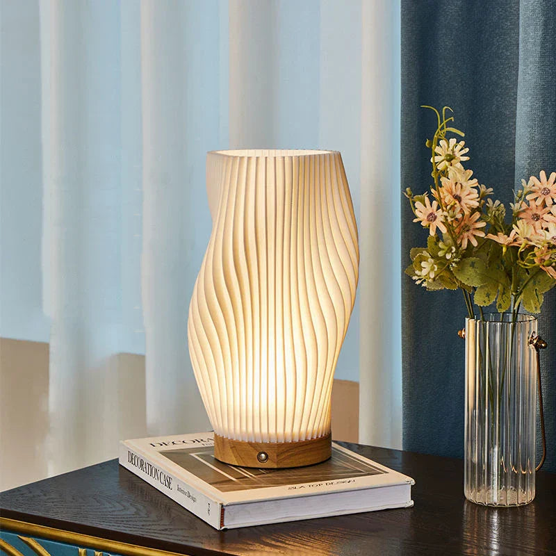 Table Lamp Wood Base Modern Lighting